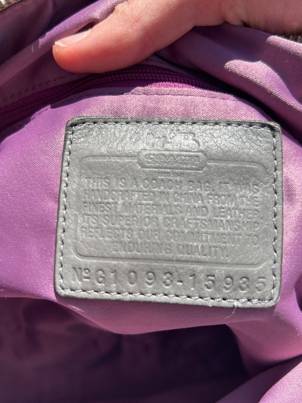 Coach Madison Dotted Satchel in Silver - Picture 6 of 6